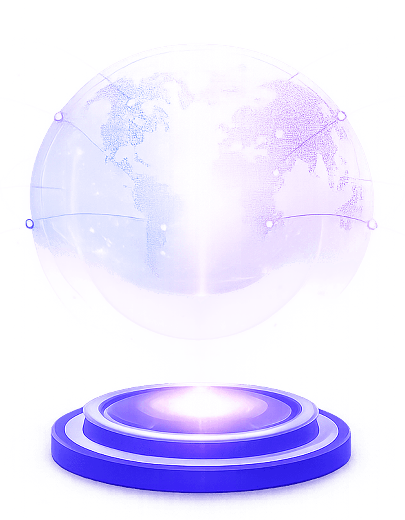 Holographic globe representing global tax expertise coverage
