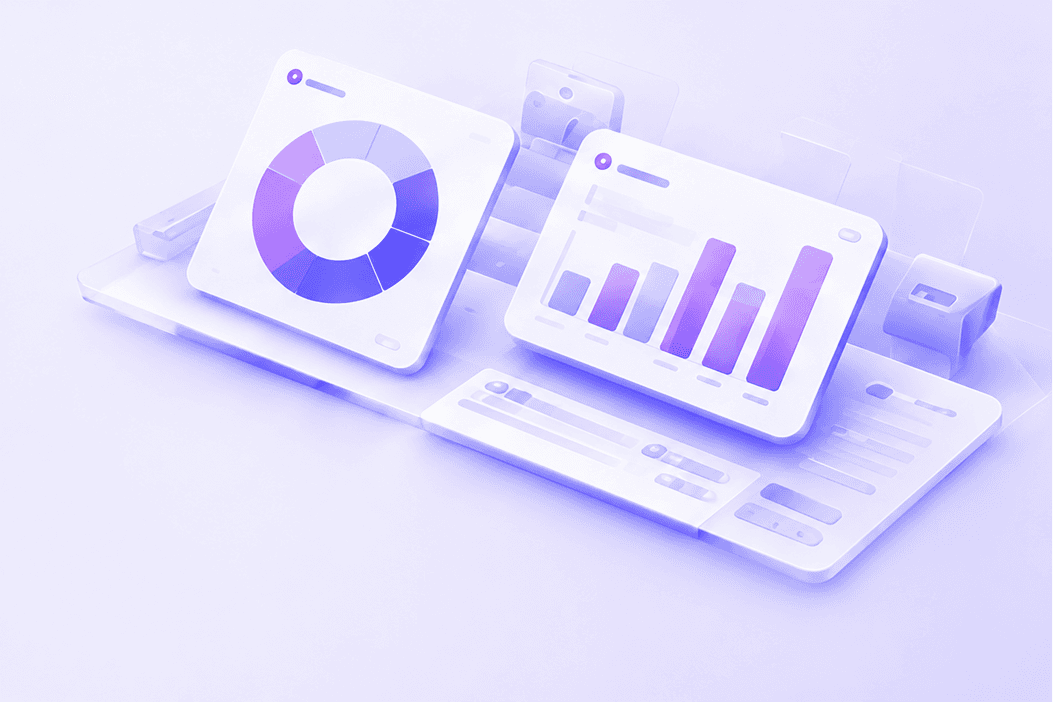Dashboard illustration showing learning analytics and progress