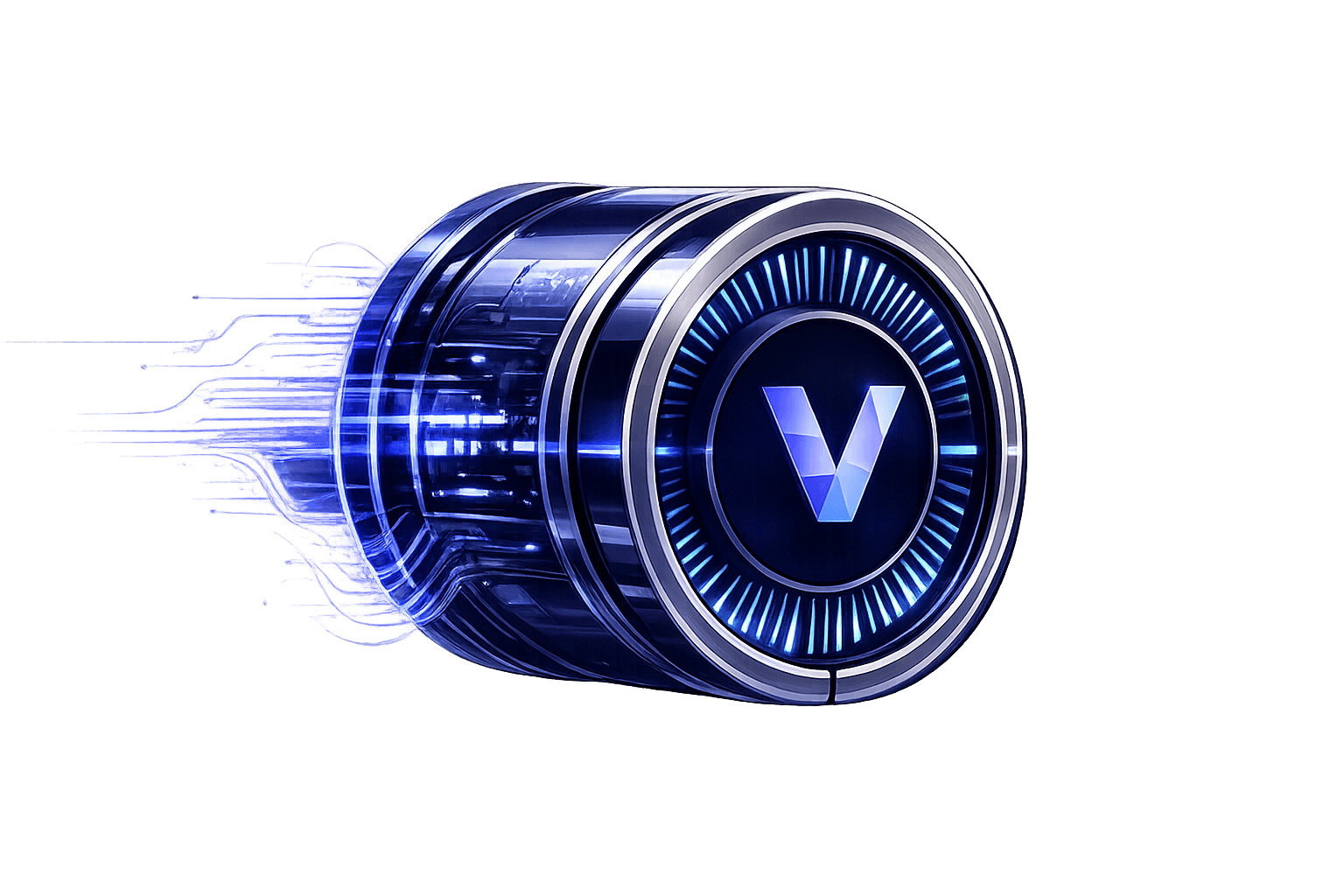 Vexeio intelligence layer 3D V logo
